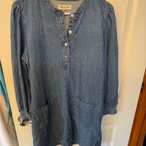 Madewell Blue Long Sleeve Dress